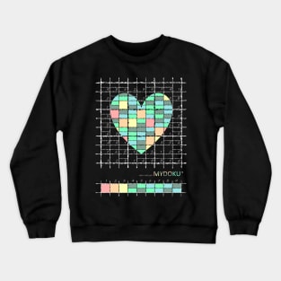 Mydoku_W003_H001_005_F: Sudoku, Sudoku coloring, logic, logic puzzle, holiday puzzle, fun, away from screen Crewneck Sweatshirt